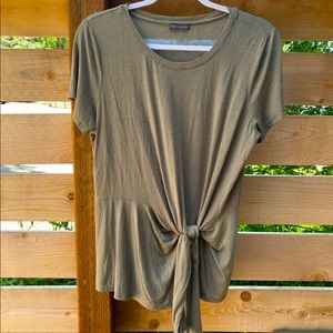 Pin-Striped Women’s Vince Camuto Front Tie Blouse